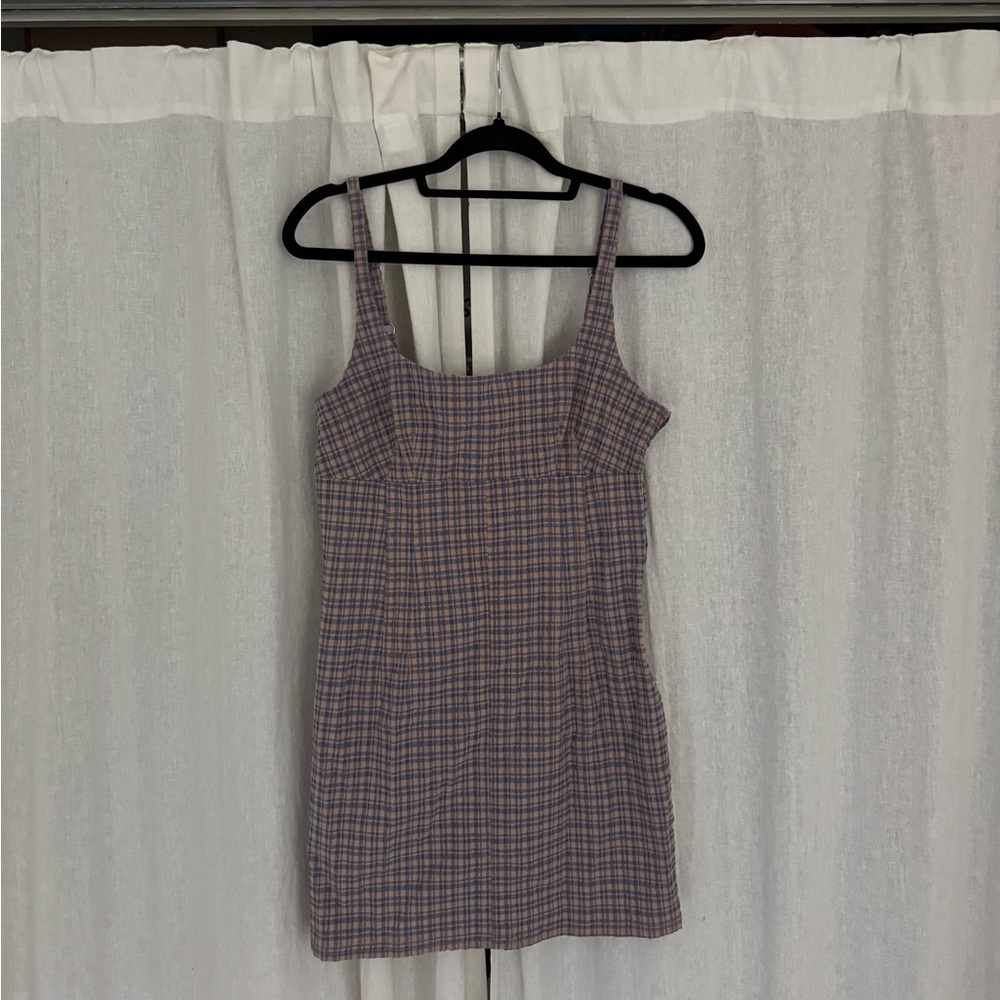 BDG Pink and Purple Checkered Mini Dress